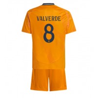 Real Madrid Federico Valverde #8 Bortatröja Barn 2024-25 Kortärmad (+ Korta byxor)